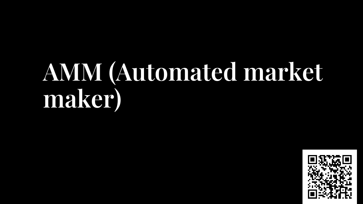 AMM (Automated market maker)